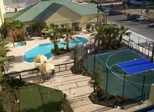 Homewood Suites by Hilton Ocala at Heath Brook - Enjoy Our Outdoor Courtyard With Pool Sports Court And Putting Green.