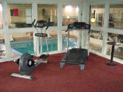 Upstairs Gym Overlooking The Pool