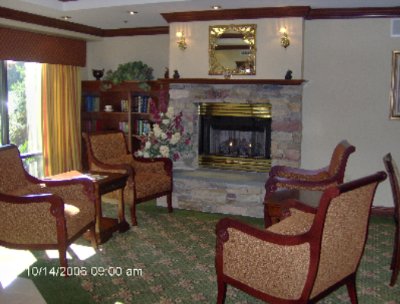 Lobby With Fireplace