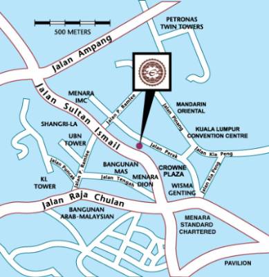 Hotel Equatorial Kuala Lumpur - Detailed Map