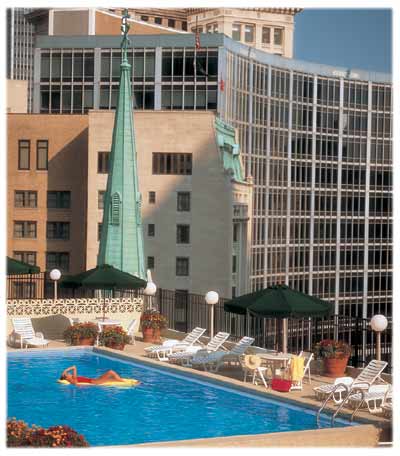 Sheraton Indianapolis City Centre - Our 9th Floor Pool Deck.
