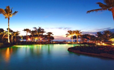 Pool At Sunset