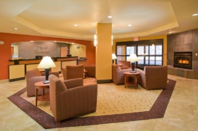Lobby With Fireplace