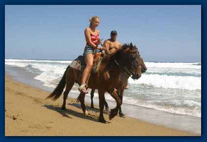 Riding on the Beach