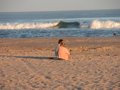 Couple At Coopers Beach Atlantic Ocean