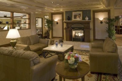 Cozy Lobby Fireplace