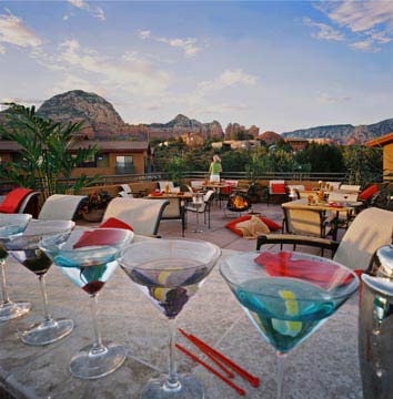Red Rock Views from the Rooftop Terrace