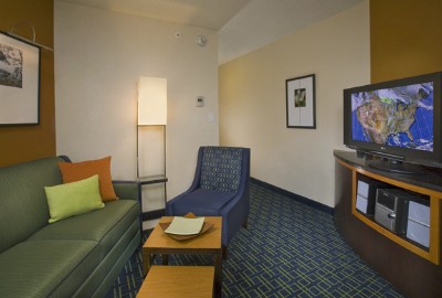 Fairfield Inn & Suites Pittsburgh Neville Island - Suite Living Area: Whether You Want To Stay Productive Or Just Relax Our Spacious Suites Offer The Perfect Environment With Plenty Of Room A Well-lit Work Area And Complimentary Wireless High-speed Internet Access. This Photo Is A Representation Of