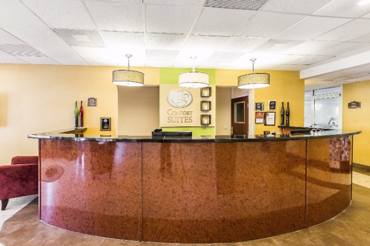 Comfort Suites Forsyth - Spacious Hotel Lobby.