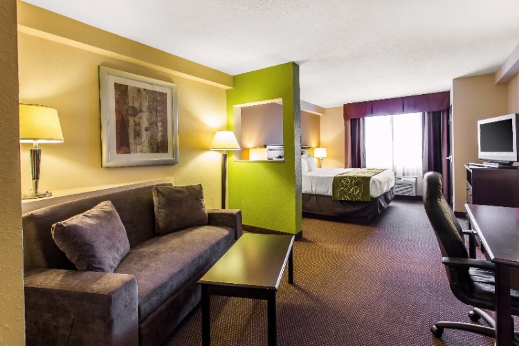 Comfort Suites Forsyth - Guest Room With King Bed.
