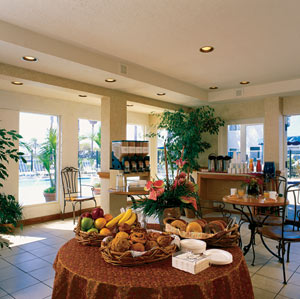 West Beach Inn - lobby with continental breakfast