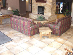 Lobby With Fireplace