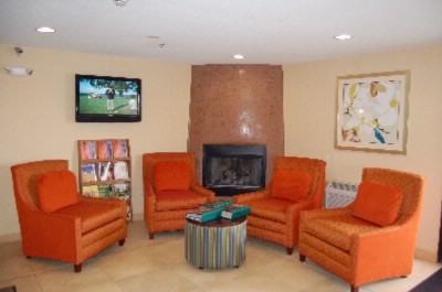 Fairfield Inn Santa Fe - Contemporary And Cozy Hotel Lobby With Fireplace