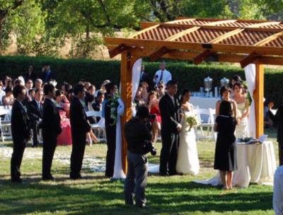 Hilton Sonoma Wine Country - Garden Wedding With Our Solid Wood Pergola