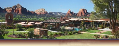 Panorama View Of Hotel & Courtyard