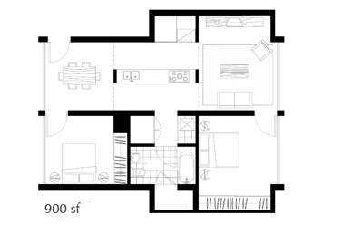 Domus at Stella San Diego - 2 Bedroom/1 Bathroom