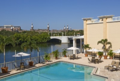 Sheraton Tampa Riverwalk Hotel - Pool Area Overlooking Hillsborough River