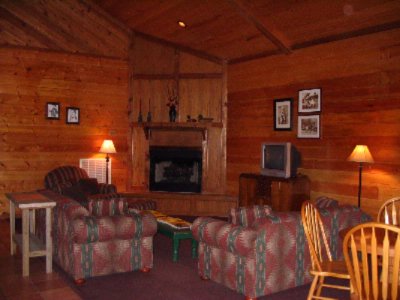 Tenkiller Lodge - Tenkiller Lodge Lobby Fireplace