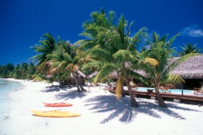 Eden Beach Hotel Bora Bora - Lagoon Beach Just 20 Feet From Your Deck