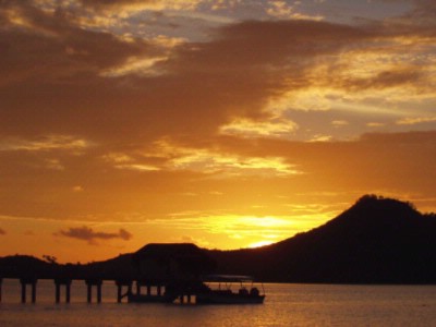 Eden Beach Hotel Bora Bora - Sunset From You Bungalow