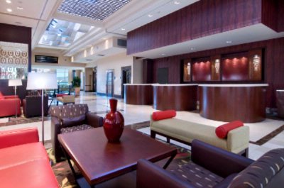 Hilton Charlotte University Place - Front Desk And Lobby