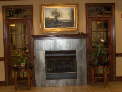 Holiday Inn Express & Suites - Lobby Fireplace