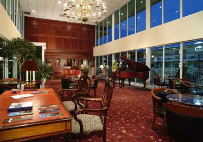 Main Hotel Lobby At Dusk