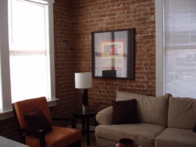 Lofts at the Drew - Apt Nine King One Bedroom Living Room