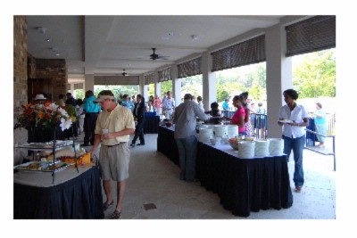 Grand Strand Resorts at Barefoot - Covered Veranda Overlooking Lake