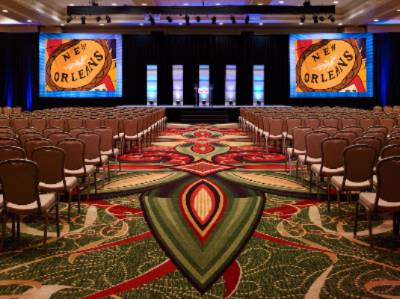 New Orleans Marriott - The Grand Ballroom At The New Orleans Marriott Boasting More Than 27000 Square Feet Of Stylish Space Can Host A Theatre-style Meeting For Up To 2700 Attendees.
