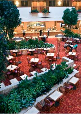 Embassy Suites Hotel Spa & Conference Center - Breakfast Seating In Atrium