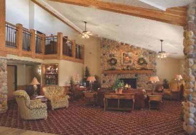 Warm Cozy Two Story Lobby