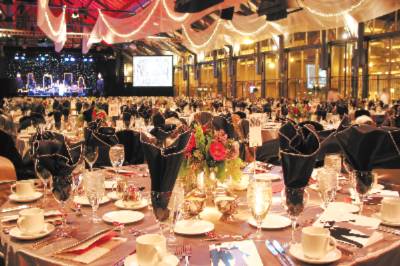 The Depot Minneapolis a Renaissance Hotel - Banquet Space Set Inside The Original Train Shed Featuring Trusses And Floor-to-ceiling Windows.