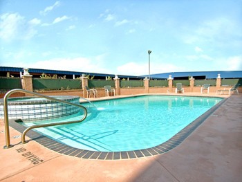 Well Balanced Pool Deck Area.