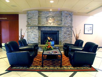 Relax By Our Lobby Fireplace