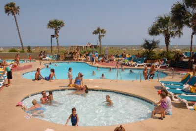 Oceanfront Tropical Pool Deck
