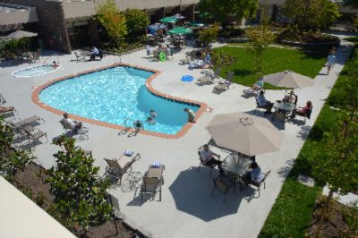 Outdoor Patio Pool And Hot Tub