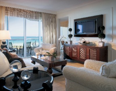 Acqualina Resort & Spa on the Beach - One Bedroom Oceanfront Suite Living Room