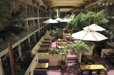 Garden Atrium With Restaurant Seating