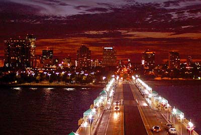 Downtown St. Petersburg At Night