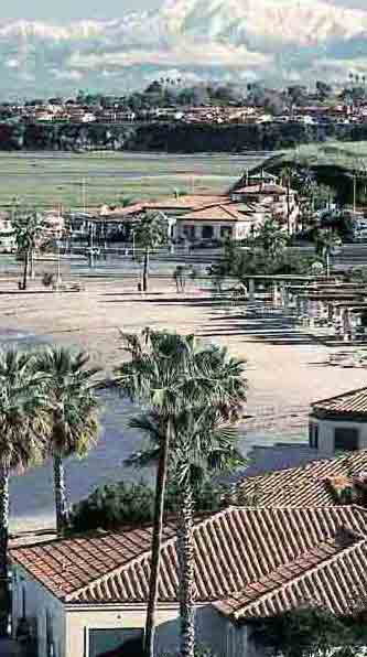 Newport Dunes Waterfront Resort - Airial view of the lagoon at the Dunes