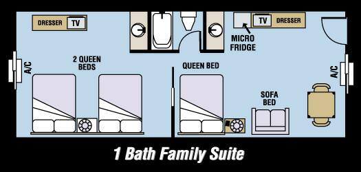 1bath family suite 