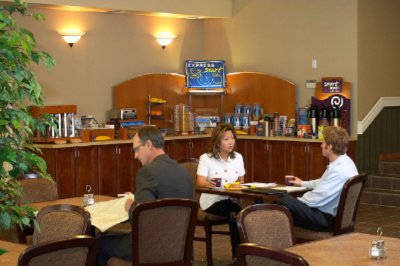 Holiday Inn Express Hotel & Suites Everett / Lynnw - We Offer The Express Start Breakfast Bar! All Of Our Guests Receive This Complimentary Breakfast! Serving Our Famous Hot Cinnamon Rolls Biscuits And Gravy Waffles With Syrup Fresh Fruit Pastries And Breads Cereals Yogurts Hard Boiled Eggs Cof