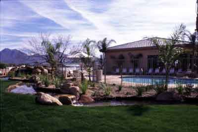 Clubhouse with fitness center.