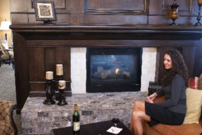 Warm & Inviting Lobby With Fireplace